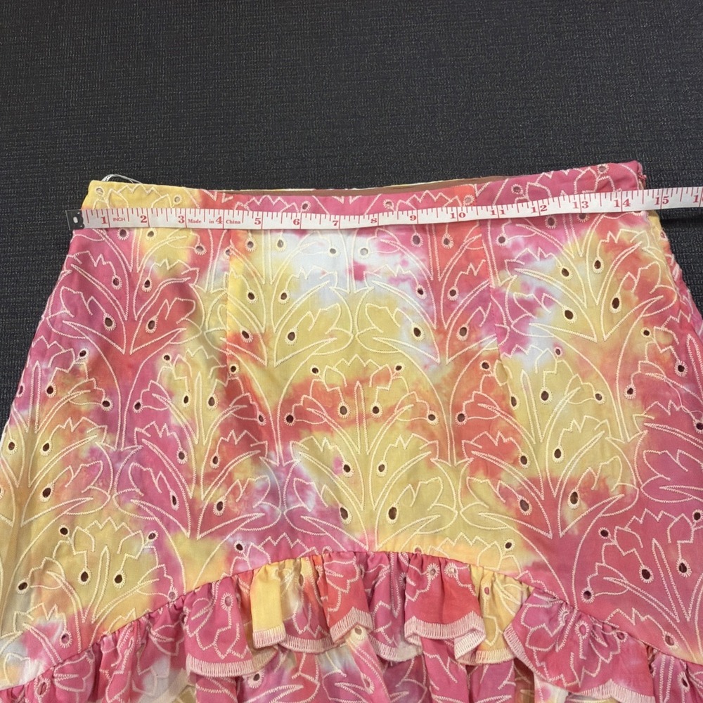 New Elliatt‎ Cowra Set Pink & Yellow Eye-lit Floral Skirt Set Size Medium - Picture 3 of 12